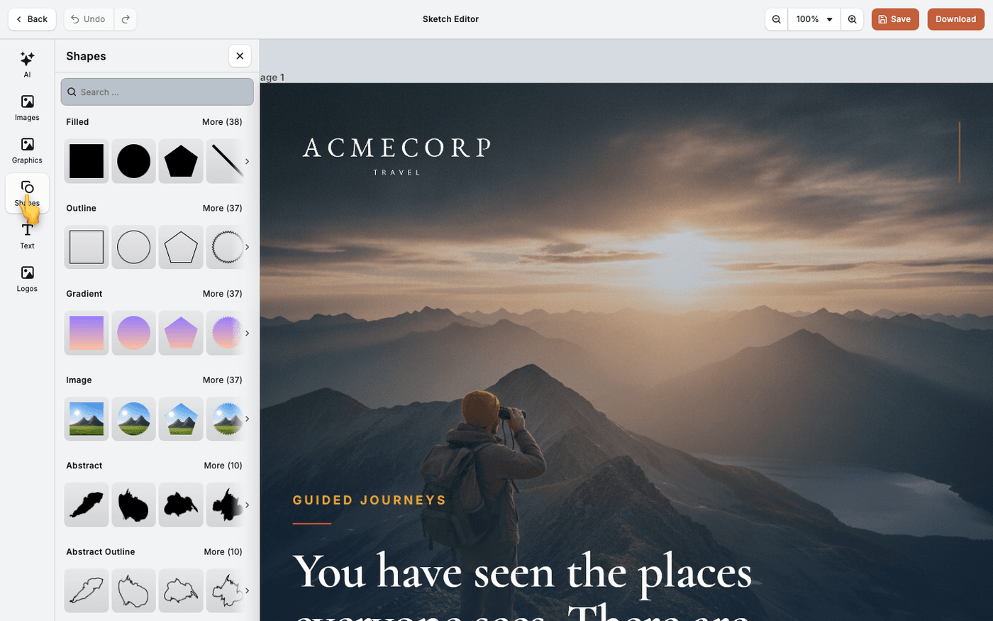 Arranging elements in Protaigé