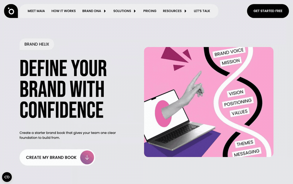 Brand Helix: create a brand guide with our AI in Protaigé