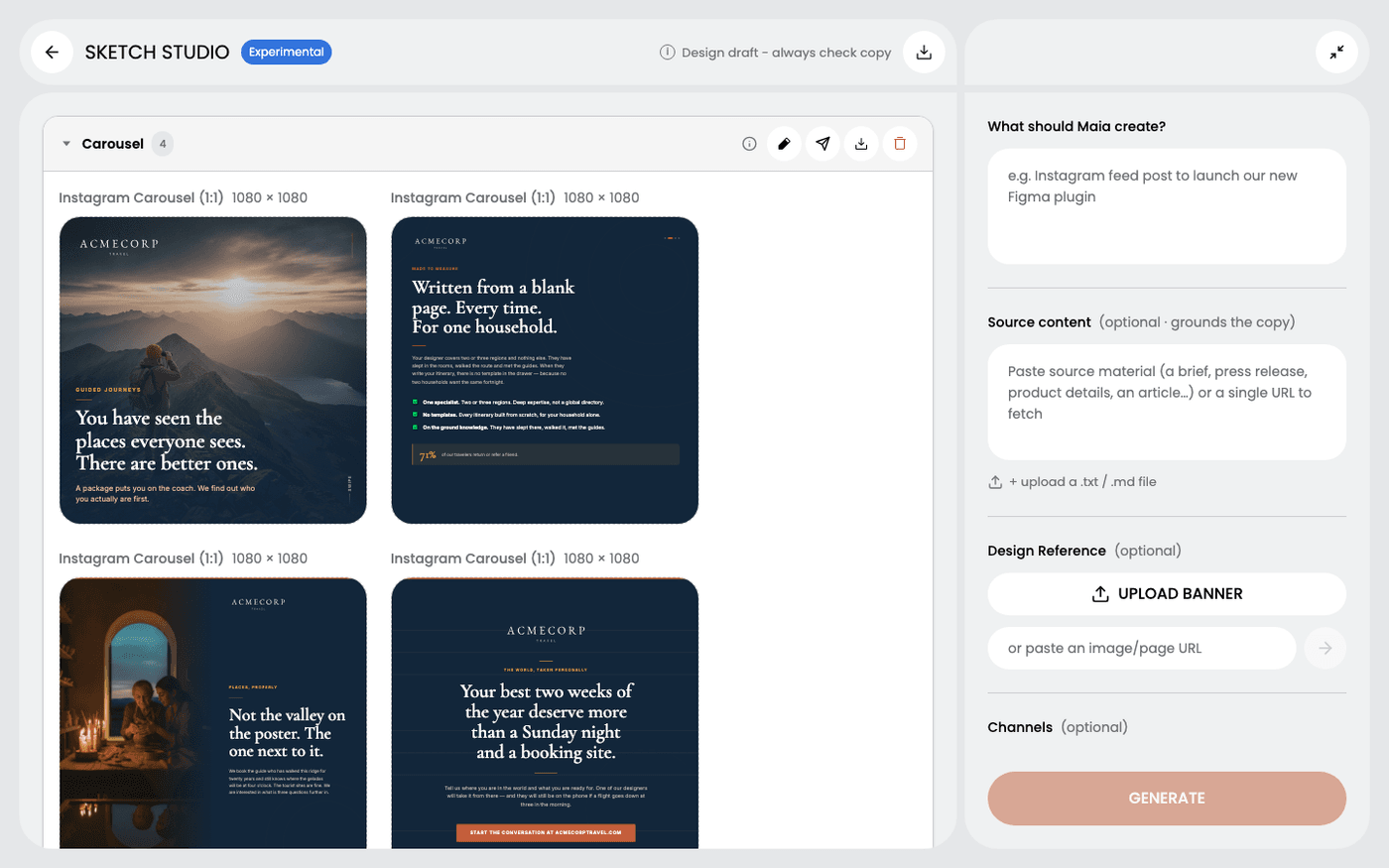 How Sketch frames are grouped in Protaigé