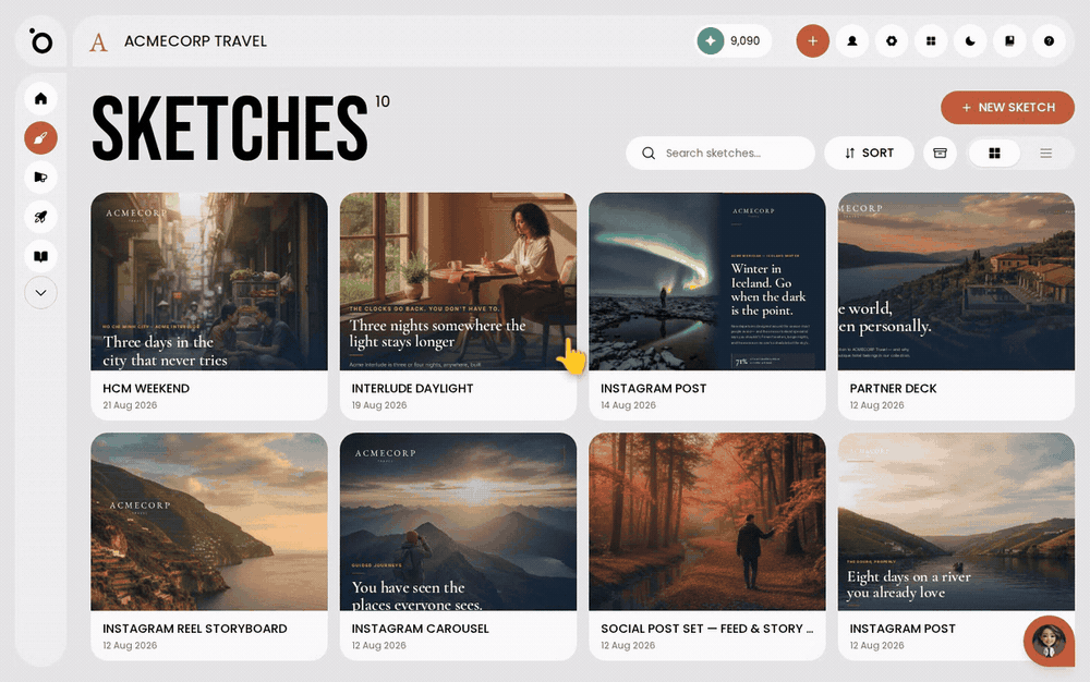 Create branded content with Sketch in Protaigé